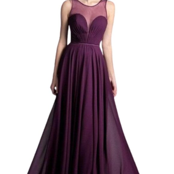 Ladivine CJ251 Evening Dress Purple Size 4 - Picture 2 of 7